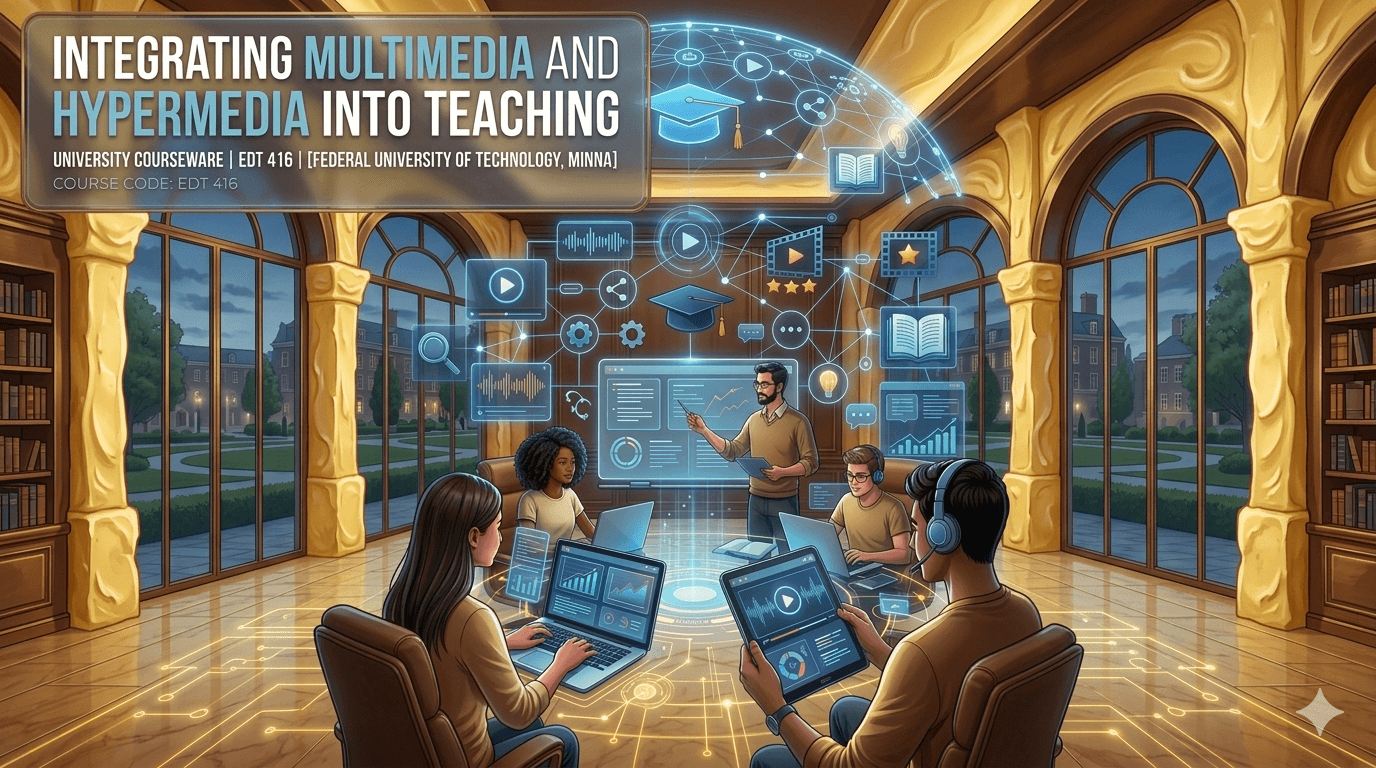 EDT 416: INTEGRATING MULTIMEDIA AND HYPERMEDIA INTO TEACHING