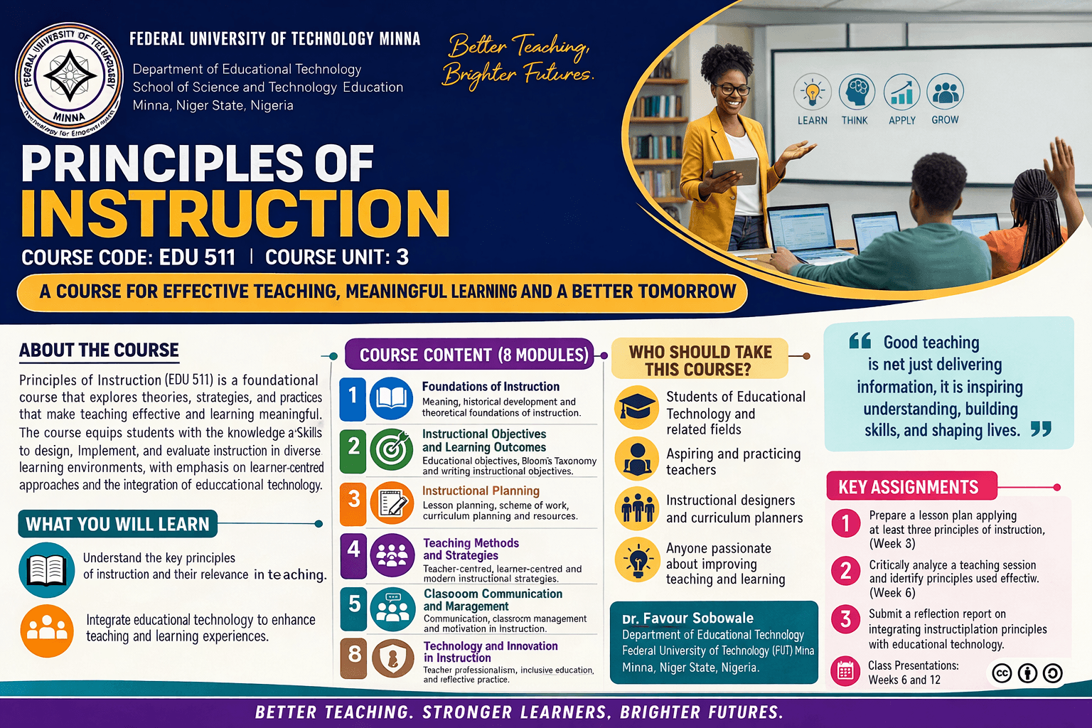 EDT 511: PRINCIPLES OF INSTRUCTION II